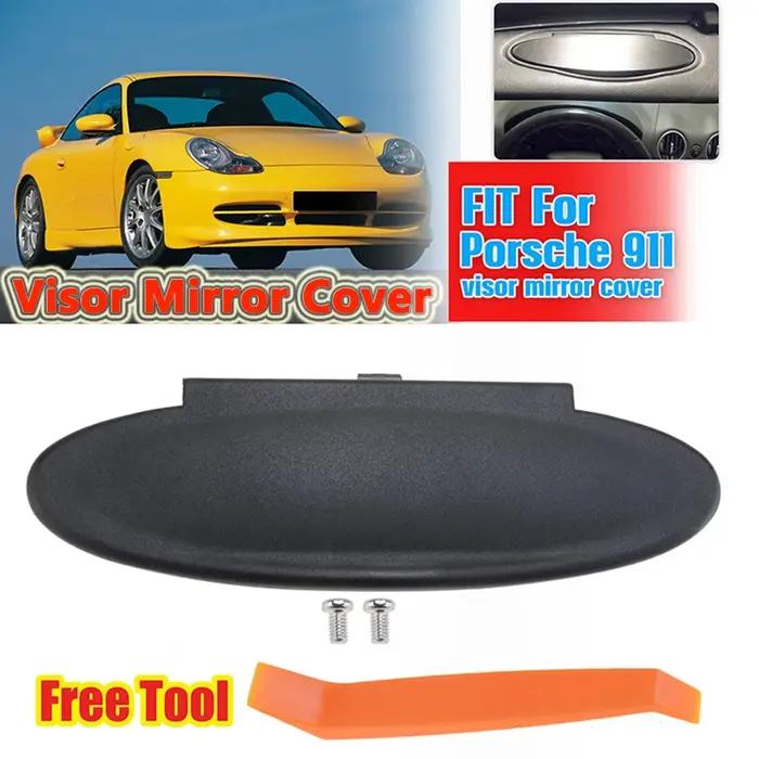 Couvercle de miroir de vanité pare-soleil noir, pièces de rechange adaptées à la Porsche 996 997 911
