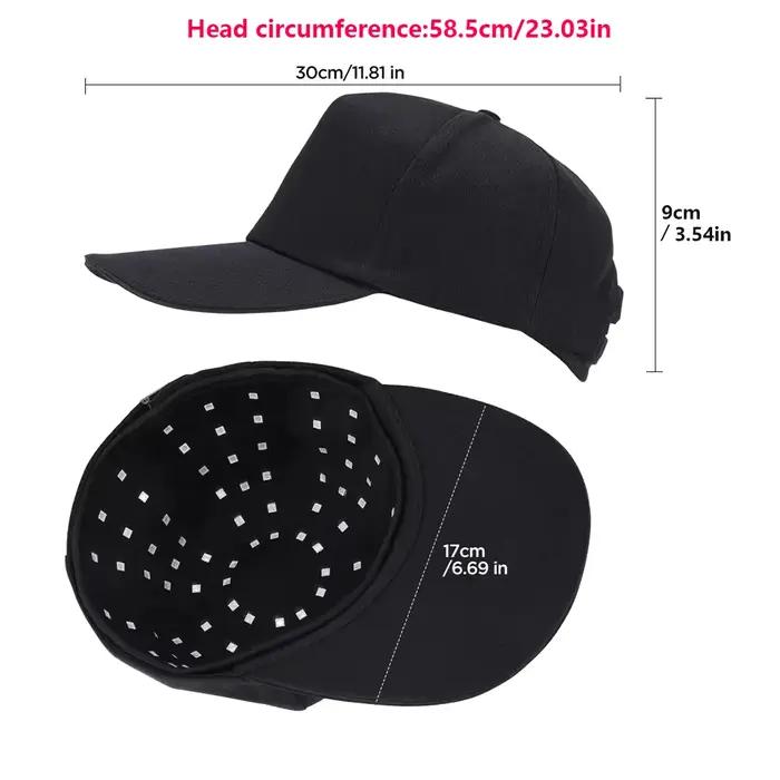Nouveau 96 pièces LED infrarouges 660nm et 850nm thérapie par la lumière rouge capuchon de croissanc