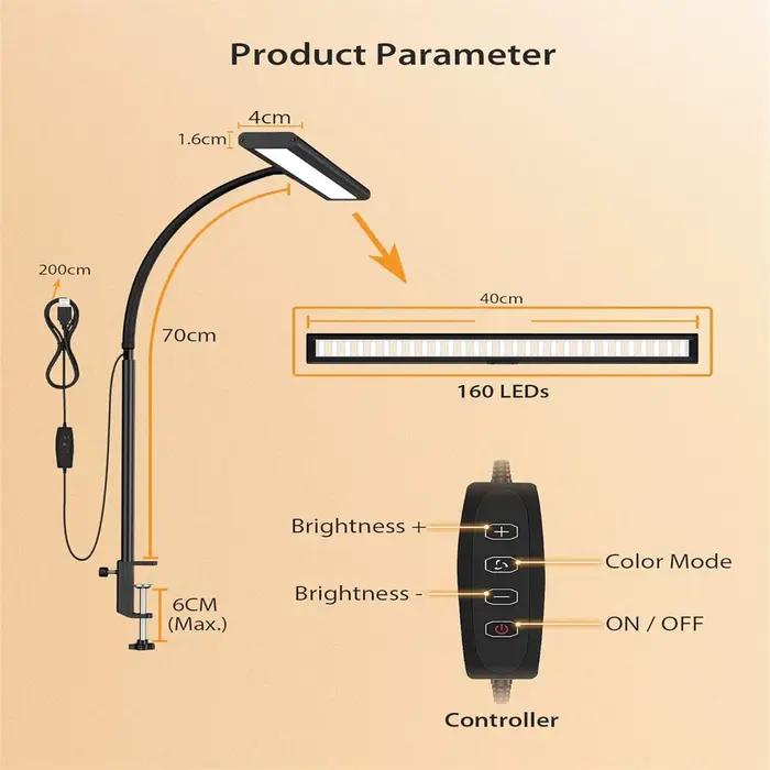 Barre lumineuse de moniteur LED pour écran d'ordinateur, lampe de bureau USB à intensité variable en