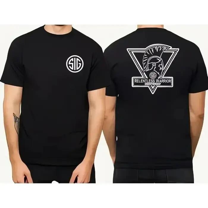 T-shirt décontracté pour homme, nouveau style été 2026, motif Sig Sur Gun, haute qualité, confortabl