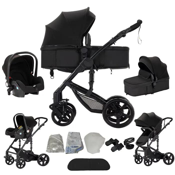 Poussette 3 en 1 pour bébé, pliable, portable, avec moustiquaire, certifiée UE