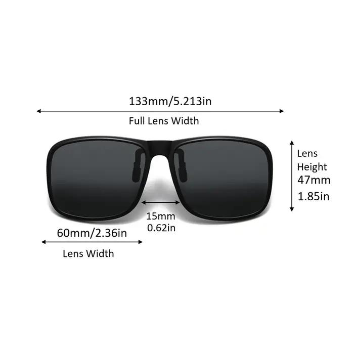 VIVIBEE lunettes de soleil polarisées rabattables à Clip pour la conduite sombre UV400 lentille phot