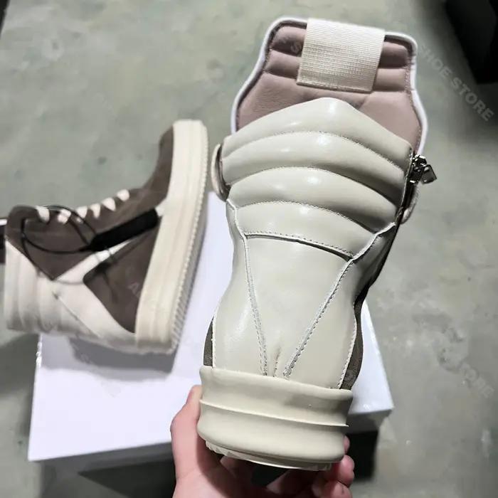 Marque décontracté hommes chaussure haut femmes Sneaker qualité marron Geobasket vache daim fermetur