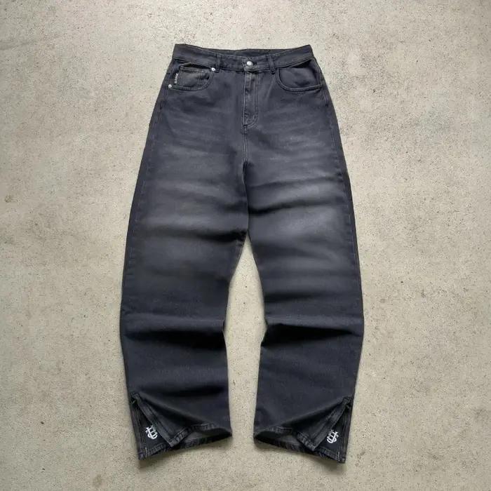 Pantalon décontracté pour hommes, européen et américain, hip-hop, pièce d'or, jean Y2K rétro gothiqu