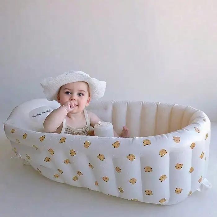 Baignoire Gonflable Multifonctionnelle Transformable en Siège Portable pour Bébé Support Arrière Facilité d'Utilisation Occasions Spéciales Joie et Détente pour Tous-Petits