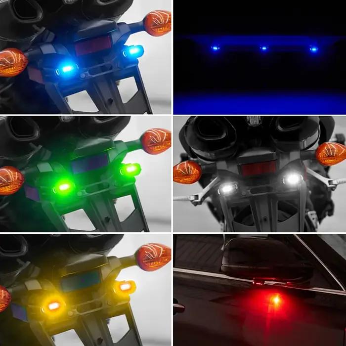 Lumière stroboscopique universelle pour moto USB voiture lampe d'avertissement LED Anti-Collision vé