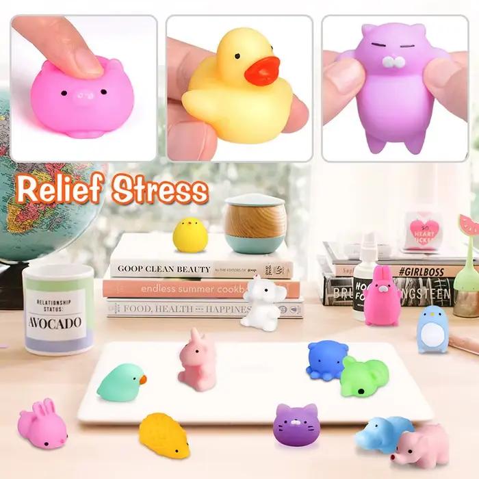 50-5 pièces Kawaii Squishies Mochi Anima jouets Squishy pour enfants balle anti-Stress presser cadea