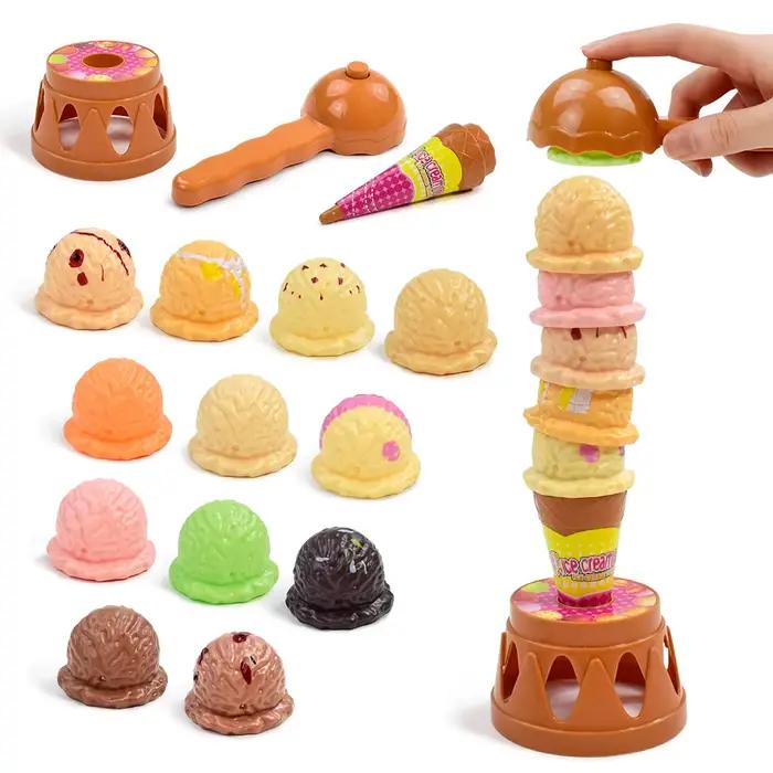 Jouet de cuisine de simulation de nourriture pour enfants jeu de glace empilable jouets éducatifs pour bébés cadeaux occasions spéciales pour la famille