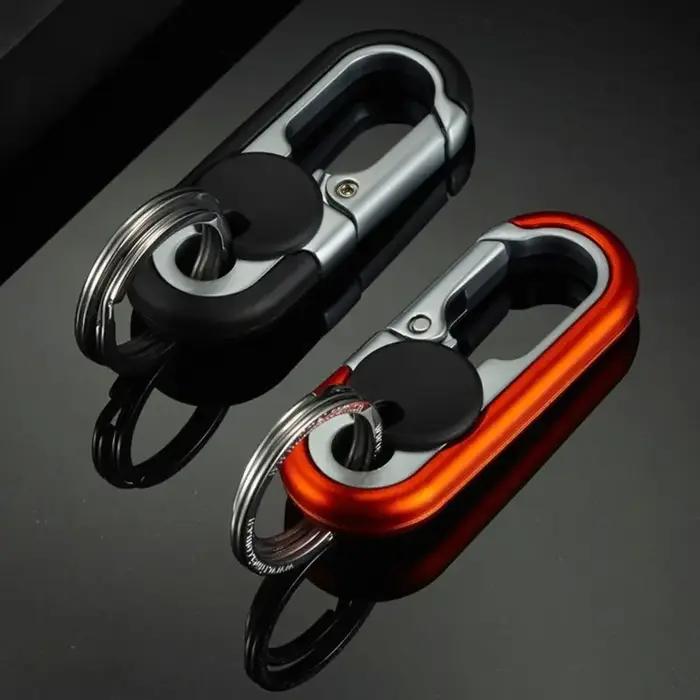 Porte-clés à double anneau pour hommes élégants accessoires automobiles cadeau professionnel moderne occasion spéciale