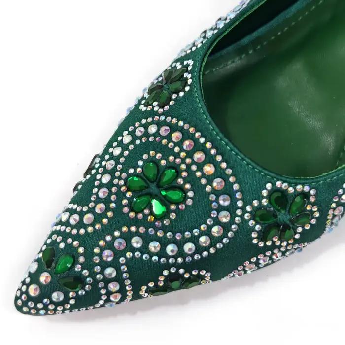 Ensemble de chaussures et sacs pour femmes italiennes, talons confortables avec biscuits pour la fêt