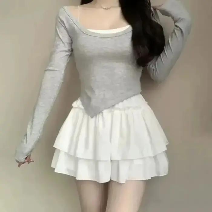 Jupe Courte Évasée Kawaii d'Été