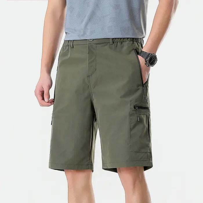 Shorts cargo pour hommes, pantalon court à poches zippées, séchage rapide, pour l'été, la randonnée,