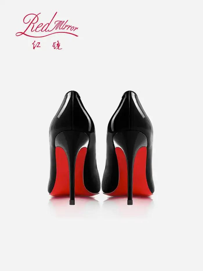 Couleur nue talons hauts rouge brillant bas femme élégante talon luxe bout pointu sexy pompes concep