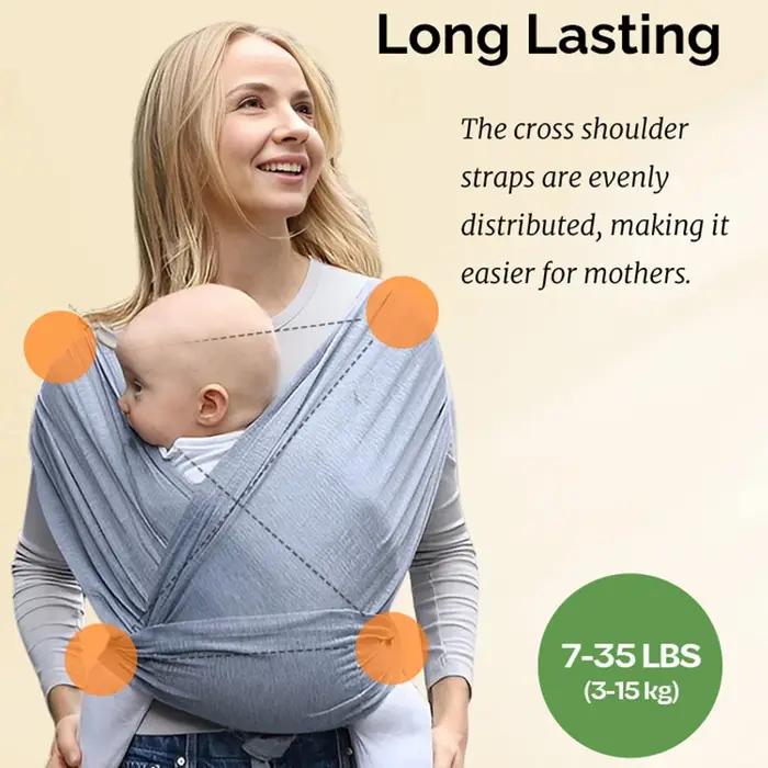 PANGDUBE Porte-bébé en tissu Kangaroos pour transporter des bébés, écharpe ergonomique pour bébé, foulard d'allaitement, écharpe extérieure pour bébé
