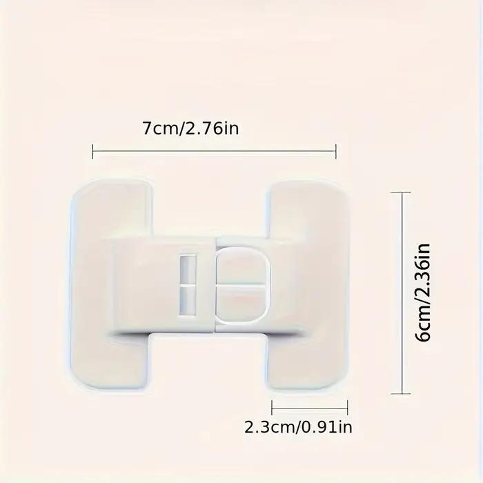 Boucle de sécurité de porte de réfrigérateur, serrure de tiroir de réfrigérateur universelle sans trous, conception à double boucle pour éviter l'ouverture, 4 pièces