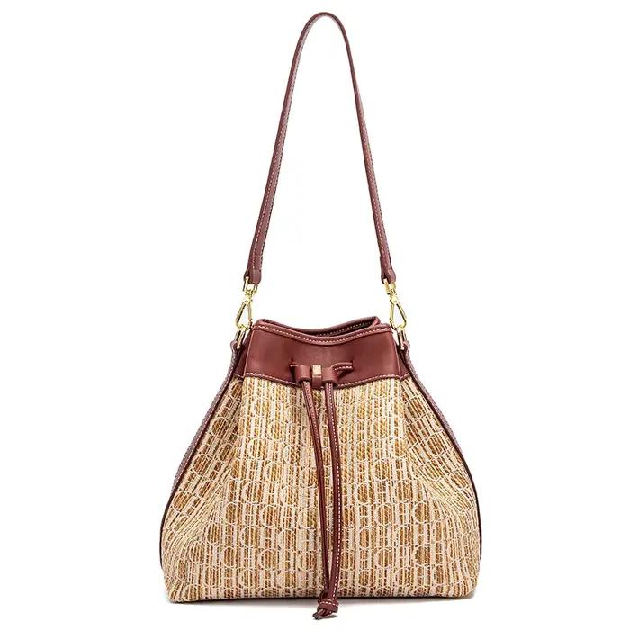CHCH sac à bandoulière pour femme automne nouvelle Texture tricotée sac à main Simple marron décontr