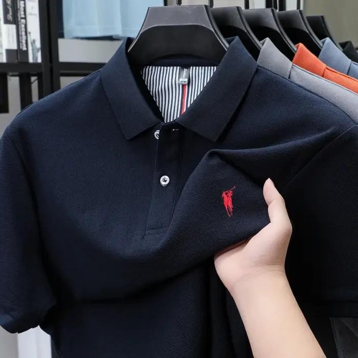 Polo à manches courtes 100% coton haut de gamme marque de luxe mode Paul poney broderie Golf hommes