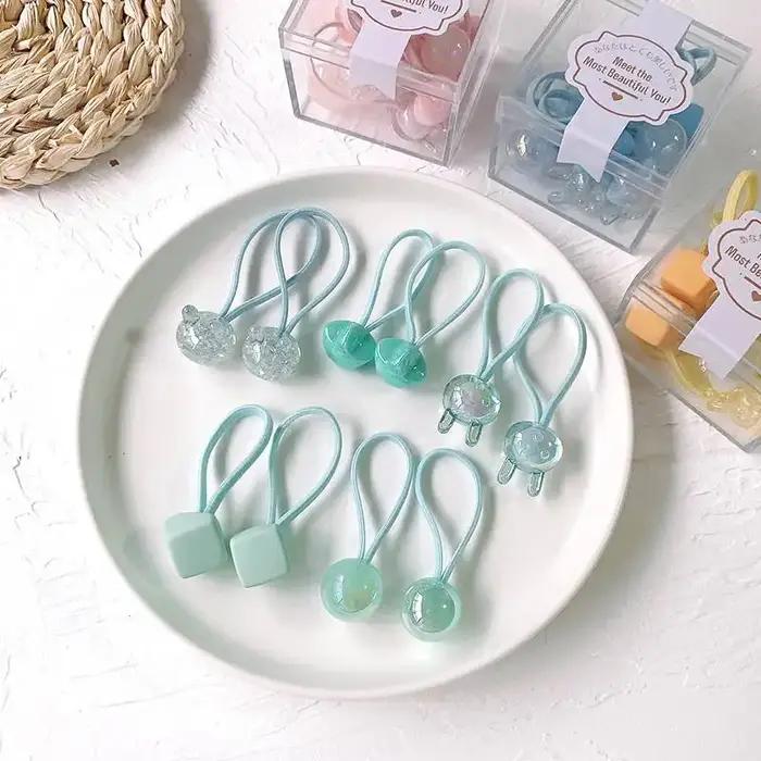10 pièces enfants filles mignon cravate haute élasticité élastiques cheveux corde