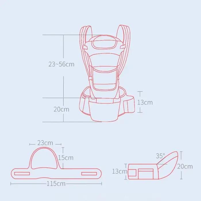 Porte-bébé Ergonomique Nouveau-né avec Siège de Hanche, Porte-bébé Kangourou Ergonomique Face Avant,