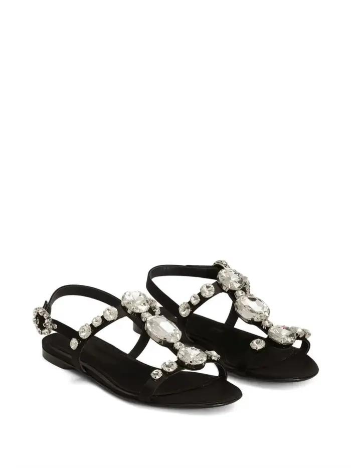 Sandales d'été bohèmes en cuir véritable avec strass, bout ouvert, talons épais, bride à boucle, gra
