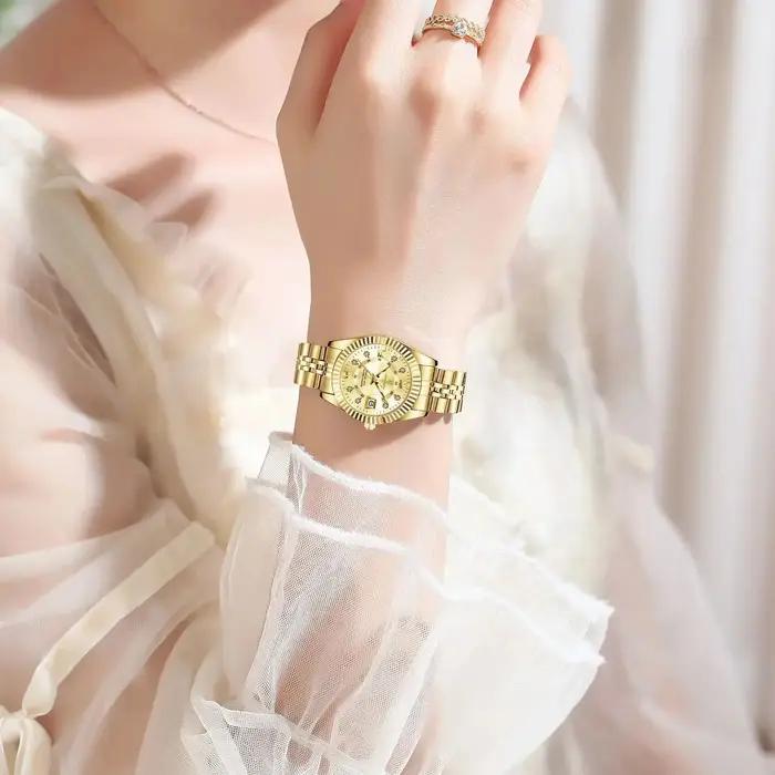 POEDAGAR mode montre pour femme étanche lumineux Date élégante dames montres en acier inoxydable mon
