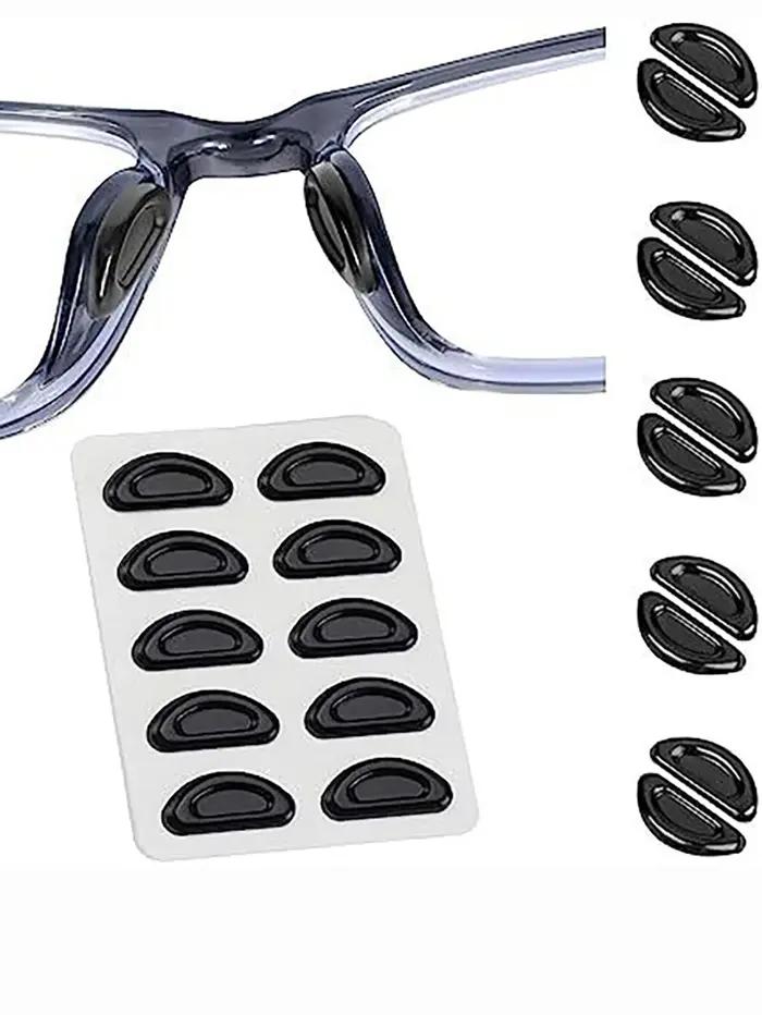 5 paires de plaquettes nasales antidérapantes pour lunettes, autocollants en Silicone souple, plaque