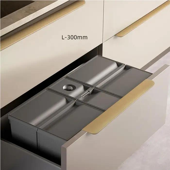Poignée de porte de garde-robe en alliage d'aluminium design arc circulaire non perforé longue poignée invisible scellage des bords armoire poignée cachée occasions spéciales dressing élégant