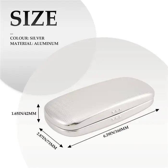 Étui à lunettes A95D, étui à lunettes à coque rigide en aluminium, boîte à lunettes rayée