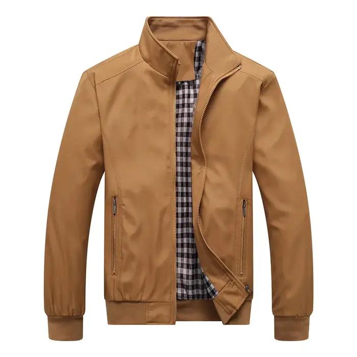 2025 printemps automne décontracté solide mode mince Bomber veste hommes pardessus nouveauté vestes