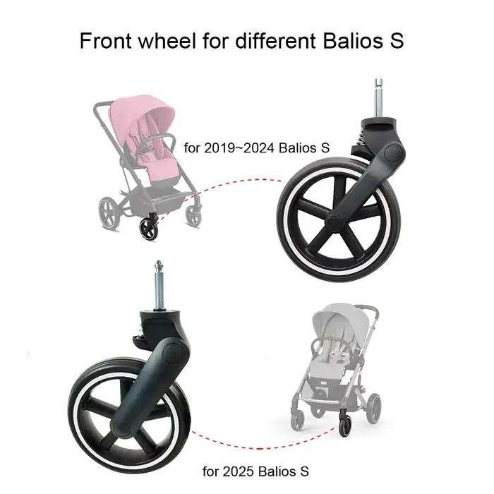 Roue avant de poussette pour Cybex Balios S Lux design cadre différent interchangeable accessoire remplacement direct pour parents occasions spéciales