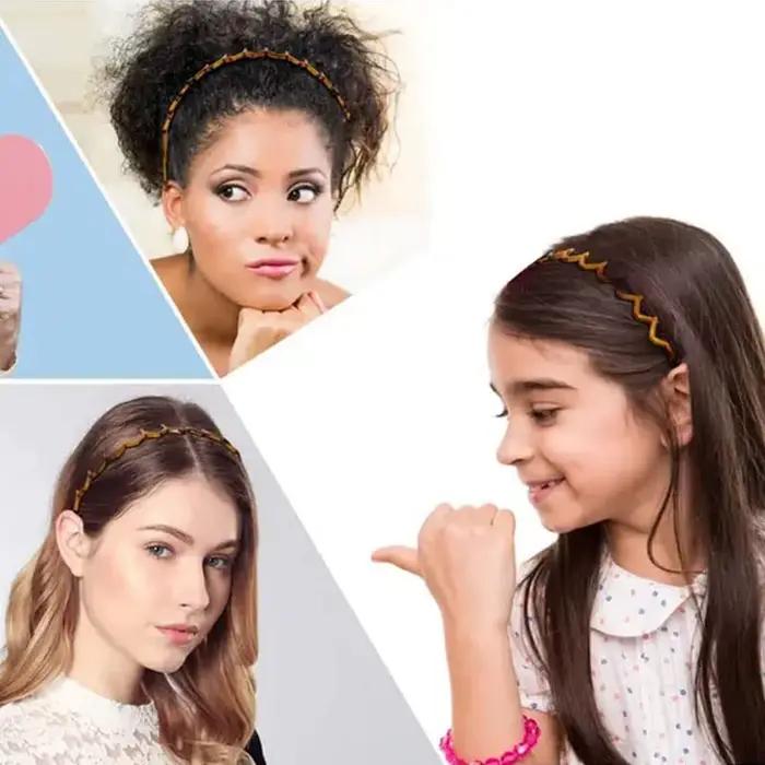 Peigne à cheveux coréen pour femmes, bandeau antidérapant en plastique en forme de U, cerceaux pour