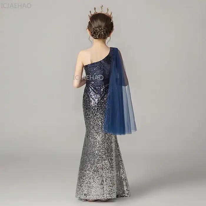 Robe de Princesse Rouge à Paillettes pour Filles 2026 – Tenue de Soirée pour Enfants, Robe de Cérémo