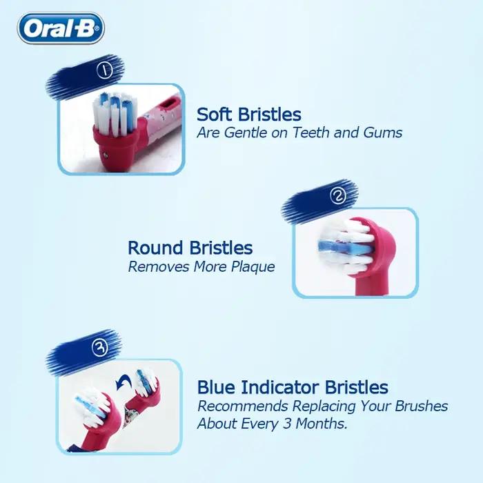 Têtes de brosse de rechange Oral B originales dessin animé pour Oral B enfants brosse à dents électr
