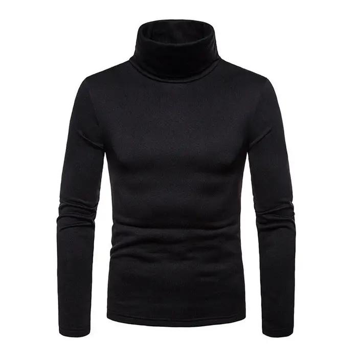Pulls à col roulé pour hommes automne-hiver, décontractés, thermiques, manches longues, coupe ajusté