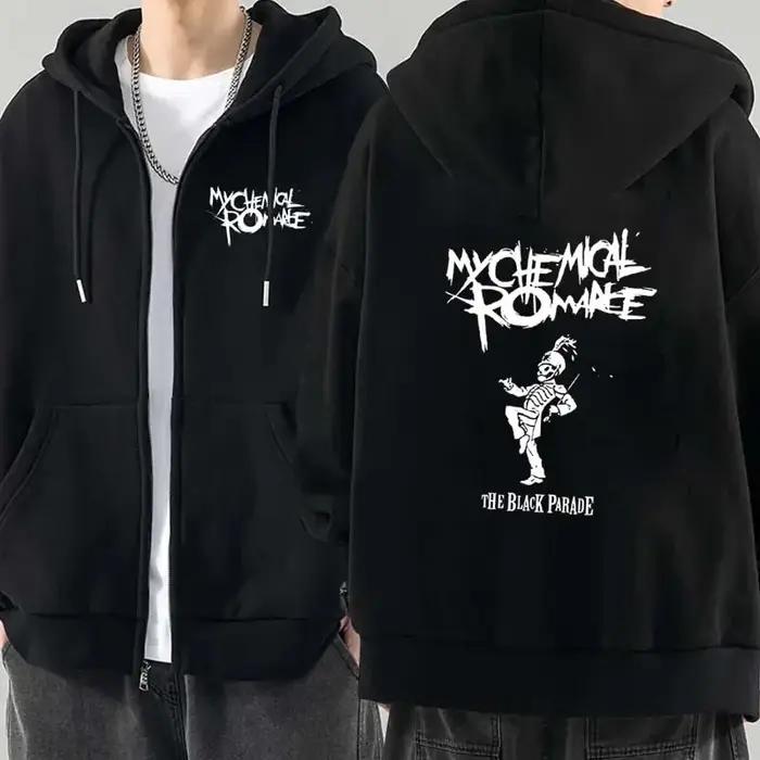 Hommes pulls à capuche de mode veste manteaux ma Romance chimique Mcr Dead sweat à capuche avec ferm