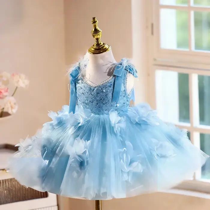 Robe de Soirée 2026 Nouvelle Collection Rose pour Filles, Costume de Princesse, Robe de Demoiselle d