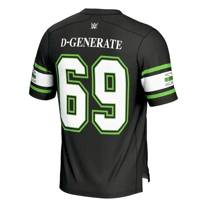 T-shirt de football noir pour hommes D-Generation X, mode classique, technologie sportive, adapté au