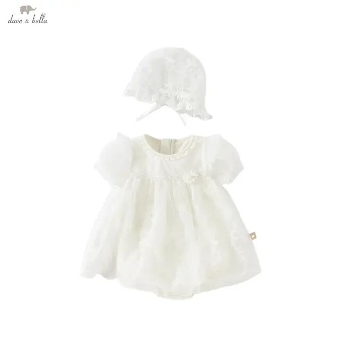 Dave Bella bébé combinaison été nouvelle fille barboteuse décontracté doux mignon maille confortable