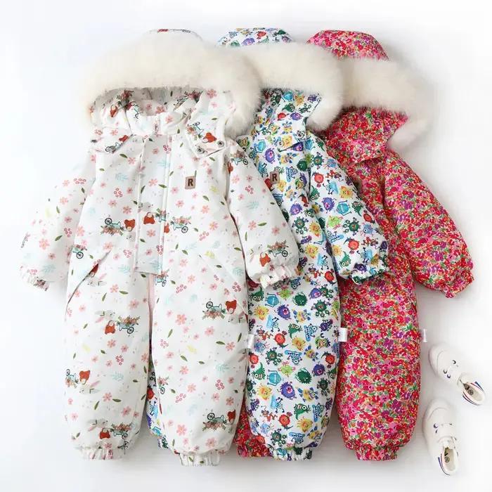 Barboteuse à capuche pour enfants, combinaison de neige légère imprimée Camouflage à 30 degrés, comb