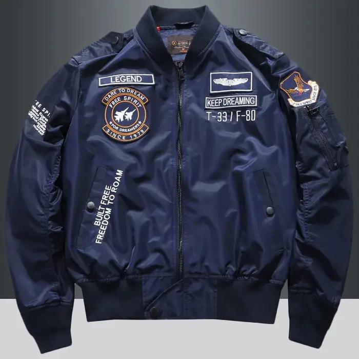 Hommes printemps tactique armée MA-1 vol Bomber veste mâle Baseball collège pilote Air Force automne