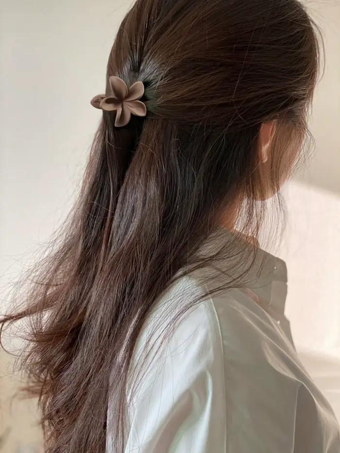 Pinces à cheveux multicolores à fleurs pour femmes et filles, 4 pièces, antidérapantes, mignonnes, a