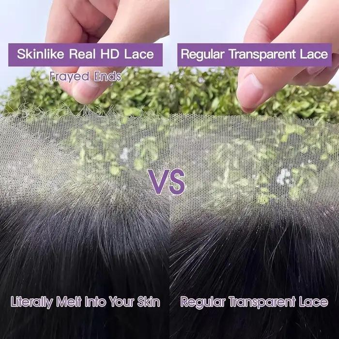 Perruque Full Frmetals Brésilienne Naturelle, Cheveux Vierges, Pré-Plumé, 180% 12A, 0.1mm, Ultra-Min