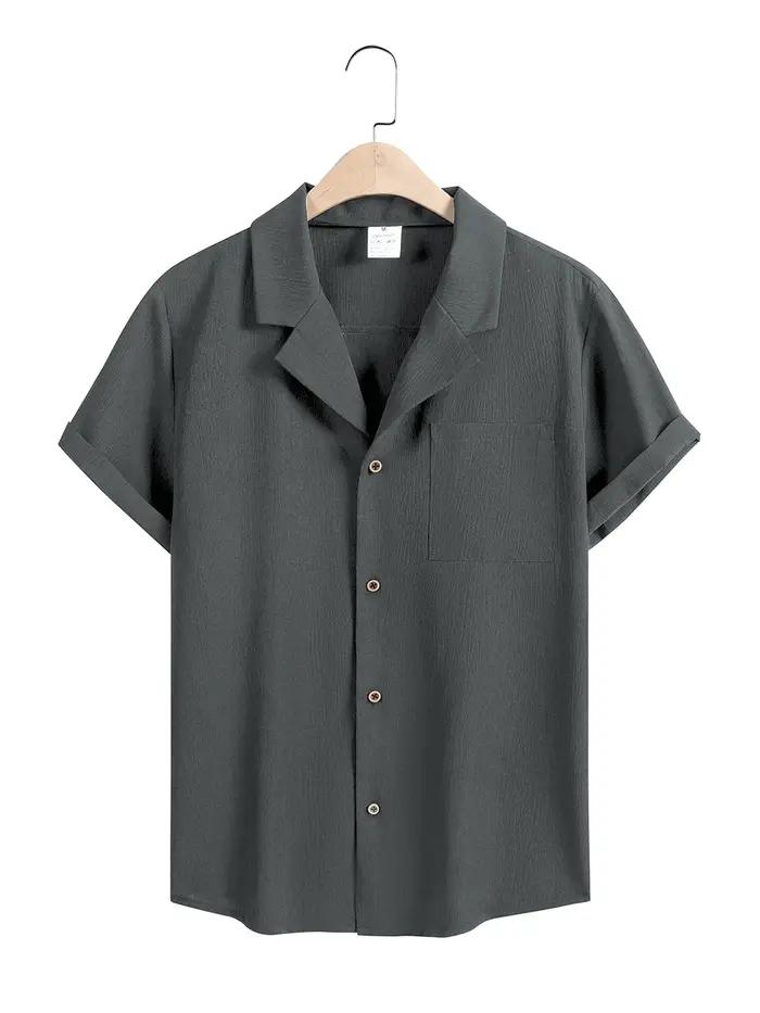 Chemises décontractées à manches courtes pour hommes, vêtements de rue de loisirs, chemises de coule