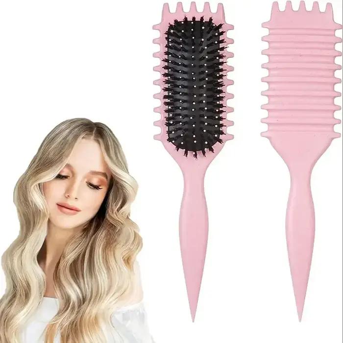 WANMEI 5 Pc démêlant style peigne ensemble Curl bonbons Bursh courbé queue de Rat peigne bord contrô