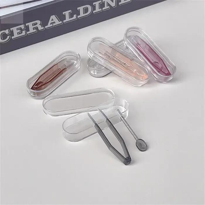 Pincettes pour lentilles de Contact, outils d'usure, transparentes, grandes et longues, ensemble de