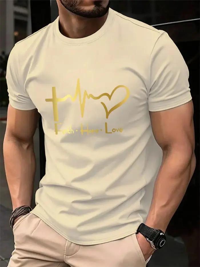T-shirt manches courtes col rond homme, 100% coton, à la mode, décontracté, ample, grande taille, im