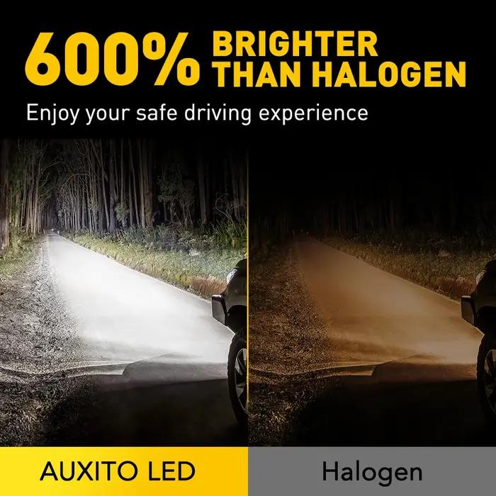 AUXITO 2 pièces sans ventilateur H11 H8 H9 9005 HB3 LED 360 ° Éclairage phare ampoule Auto antibro