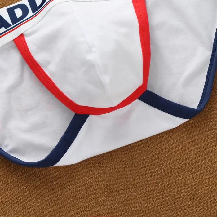 Sous-vêtements sexy pour hommes Addicted avec lettres croisées hautes et slip coréen en coton ample