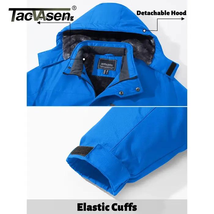 TACVASEN hommes doublure polaire chaleur veste hiver neige travail extérieur manteau à capuche poche
