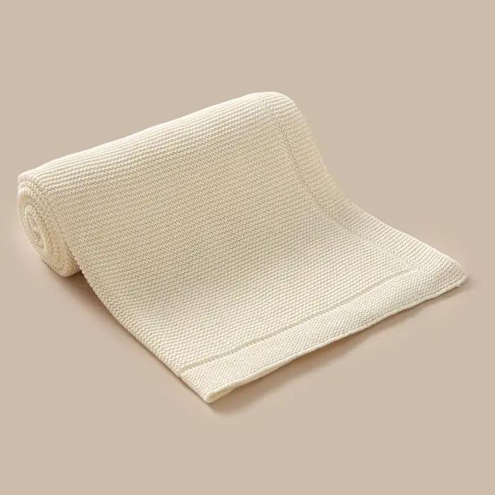 Couvertures pour bébé 100x80cm, tricot en coton, pour nouveau-né, garçon et fille, poussette, lit, l